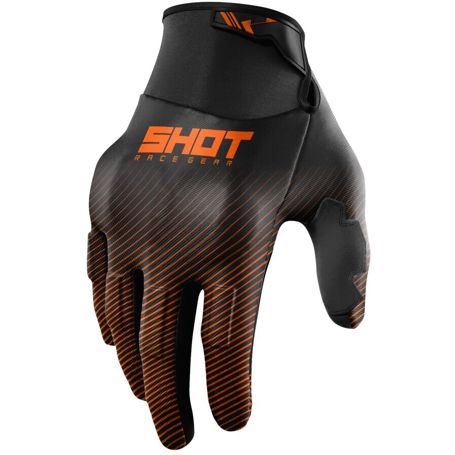 Cross Enduro Shot DRIFT RIM Motorradhandschuhe Schwarz Orange