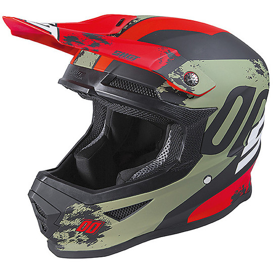Cross Enduro Shot FURIOUS SHADOW Motorcycle Helmet Khaki Matt Red