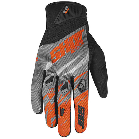Cross Enduro Shot Gloves DEVO VENTURY Neon Gray Orange