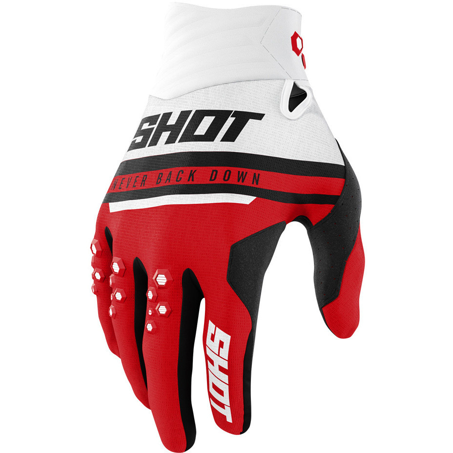 Cross Enduro Shot Shining Red motorcycle gloves