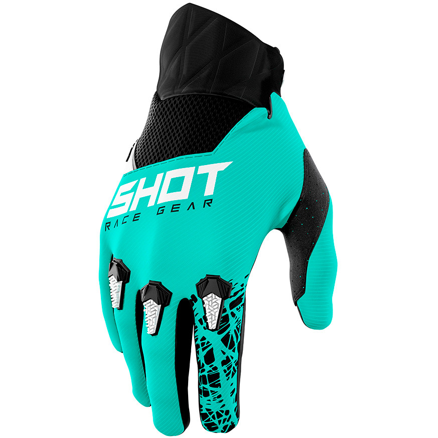 Cross Enduro Shot Storm Green motorcycle gloves