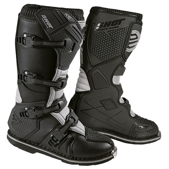 Cross Enduro Shot X10 2.0 motorcycle boots Black Gray