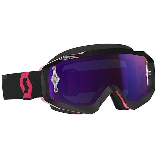 Cross Enduro Skate Glasses Scott Hustle Mx Black Pink Fluo Lente Pink Purple + Chiara