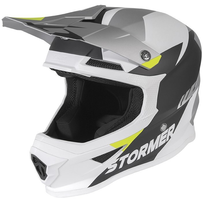 Cross Enduro Stormer Force Squad Gray Black motorcycle helmet
