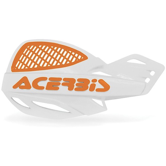 Cross Enduro Universal protège-mains Acerbis Mx Uniko ventilé blanc orange