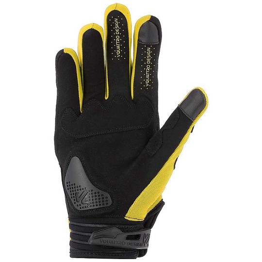 Cross Enduro Vquattro Redding Gloves Black Yellow Fluo