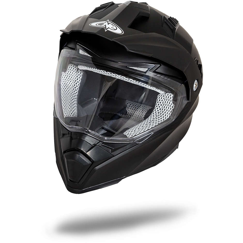 Cross EnduroOne Touring Motorcycle Helmet With Matt Black Visor