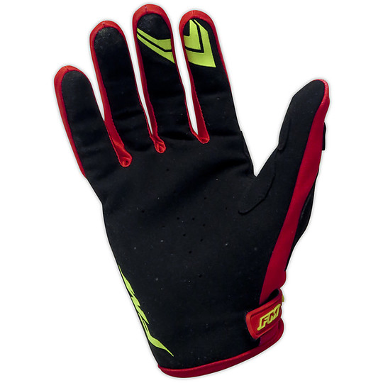 Cross Moto Cross Enduro FM Racing Gloves HERO 2 X25 Red Yellow