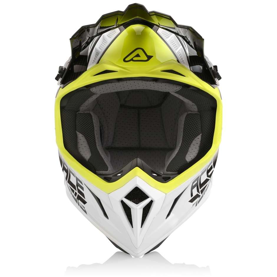 Cross motorcycle helmet in Acerbis STEEL Carbon Black Yellow
