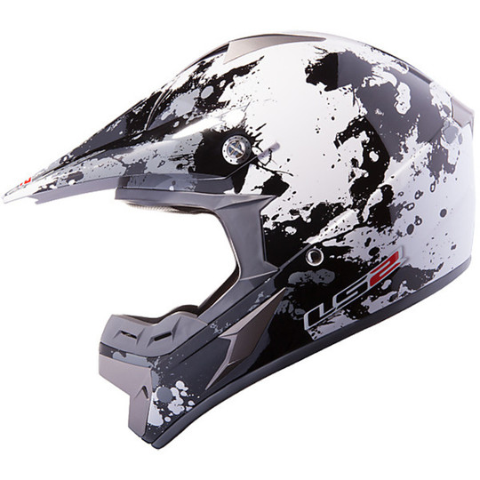 Cross motorcycle helmet LS2 MX433 Blast Titanium White