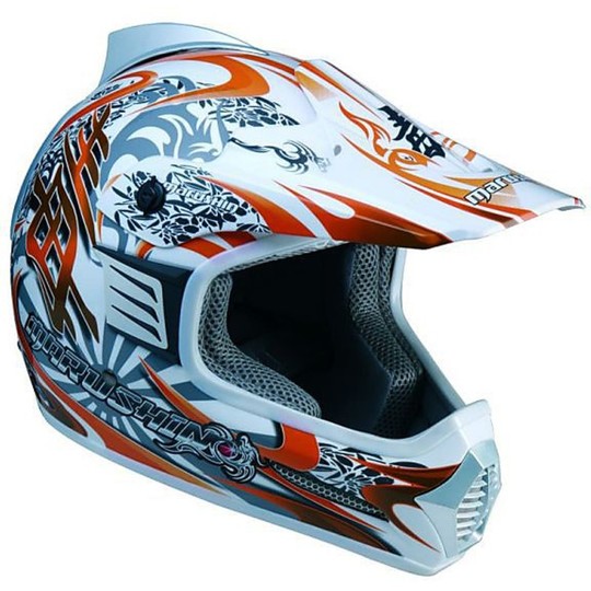 Cross Motorcycle Helmet Marushin Xmr Pro Colour Orange Poizun