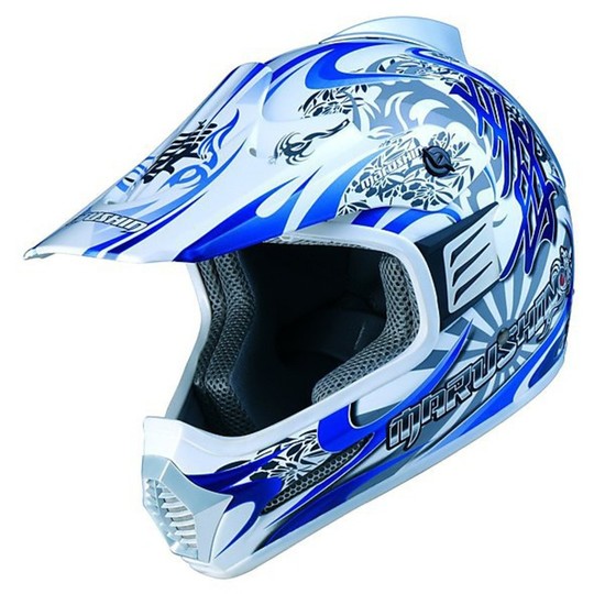 Cross Motorcycle Helmet Marushin Xmr Pro Fiber Blue staining Poizun
