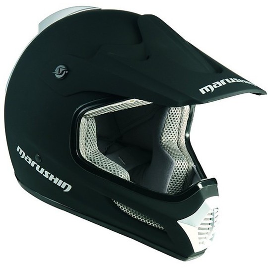 Cross Motorcycle Helmet Marushin Xmr Pro Fiber Mono Black Matt