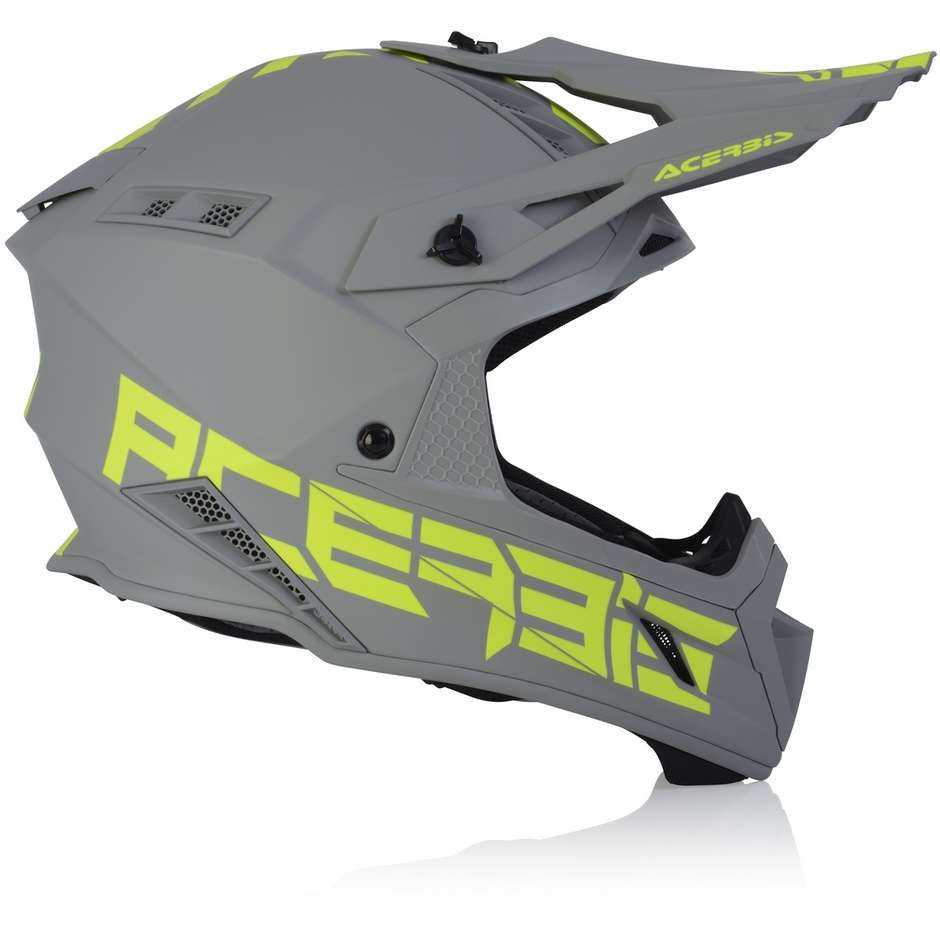 Cross Motorradhelm aus Acerbis STEEL Carbon Light Grey