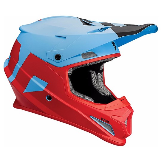 Cross Thor Thor Enduro Motorcycle Helmet 2018 Powder Blue Red