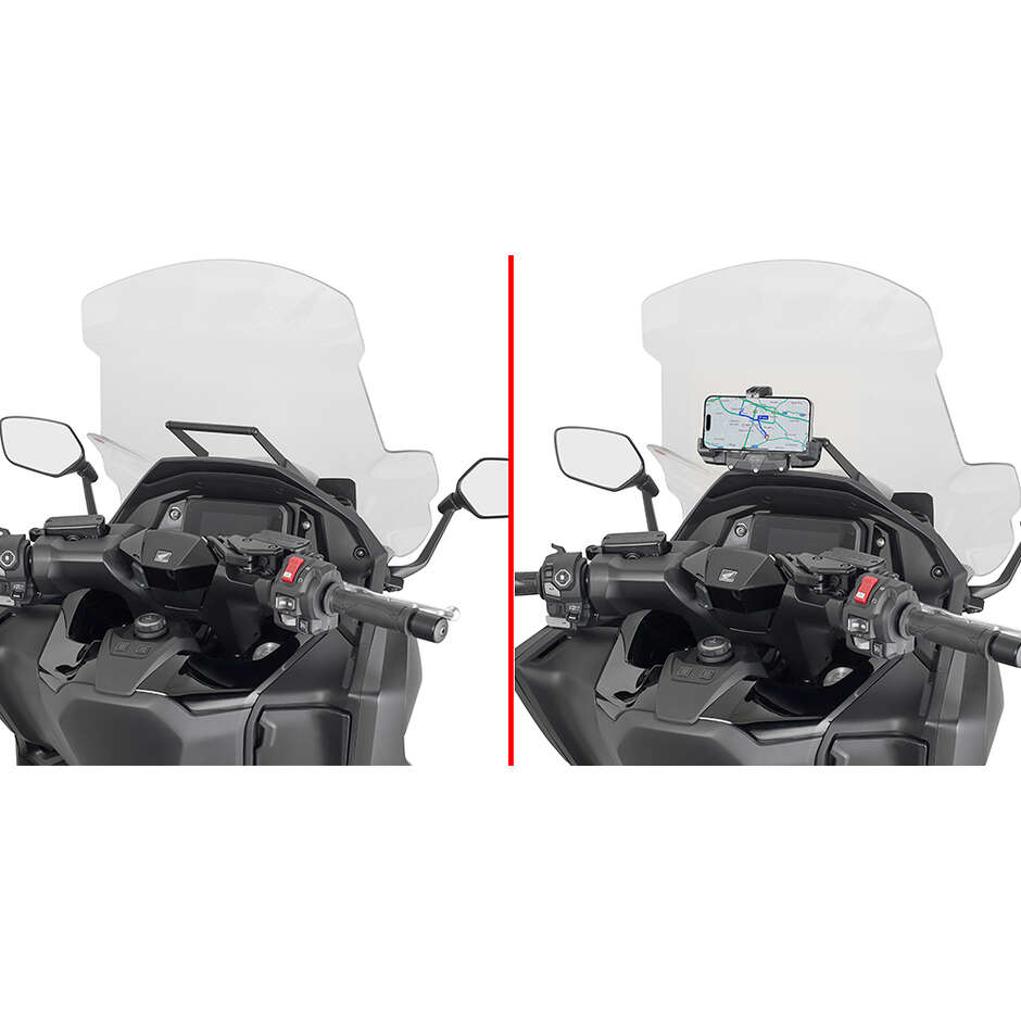 Crossbar for S920M, S920L, S95KIT and GPS-smartphone holder GIVI FB1211 For HONDA Forza 750 (25-26)