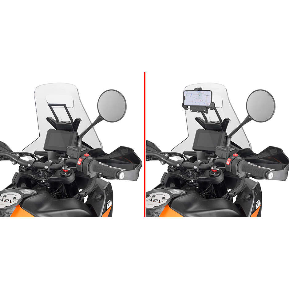 Crossbar to be mounted behind the windshield to install S902A, S920M, S920L, S95KIT and Givi FB7716 GPS-smartphone holder For KTM 790 Adventure (23 > 26); 890 Adventure (23 > 26)