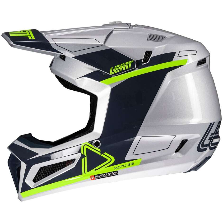 Crosshelm Leatt KIT MOTO 3.5 V25 STEEL Grün