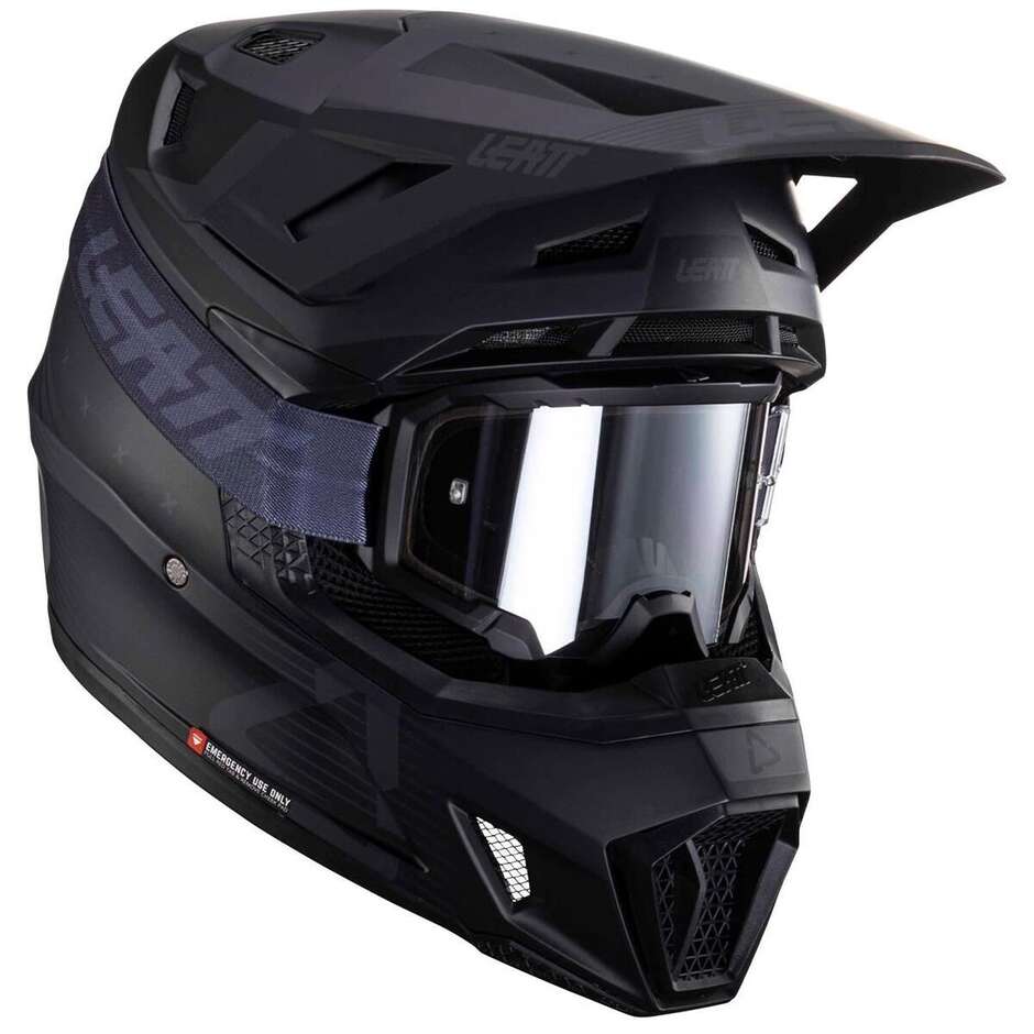 Crosshelm Leatt KIT MOTO 7.5 V24 STEALTH Schwarz