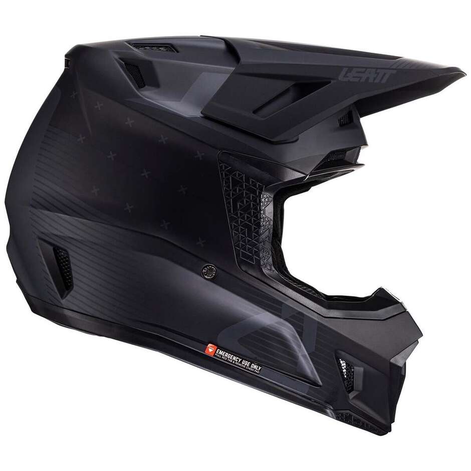 Crosshelm Leatt KIT MOTO 7.5 V24 STEALTH Schwarz