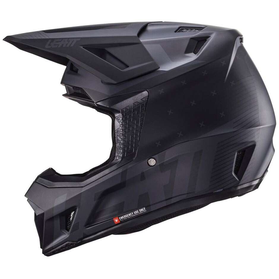 Crosshelm Leatt KIT MOTO 7.5 V24 STEALTH Schwarz
