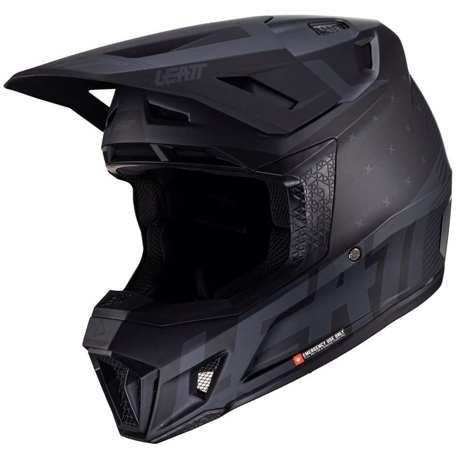 Crosshelm Leatt KIT MOTO 7.5 V24 STEALTH Schwarz