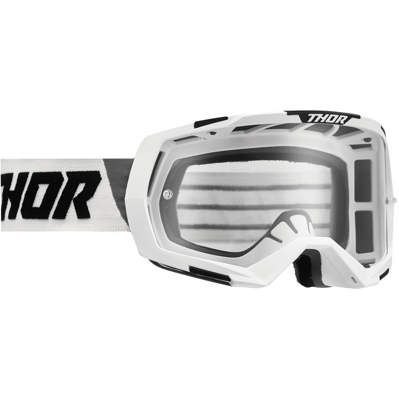 Crosso Enduro Thor Regiment schwarz-weiße Motorradbrille