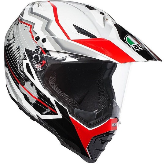 Crossover Enduro Helmets AGV AX-8 Dual EVO Black Earth White Red