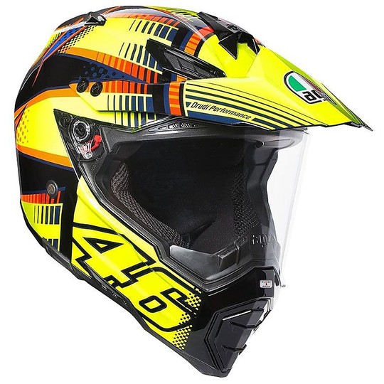 Crossover Enduro Helmets AGV AX-8 Dual EVO Soleluna 2015 Black Yellow