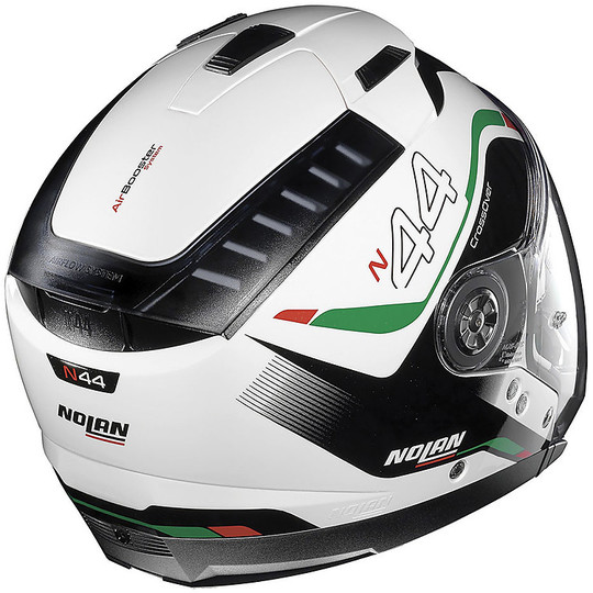 Crossover Helm Moto Modular Nolan N44 N-Com Alter Blickwinkel 053 Bajonett Metall