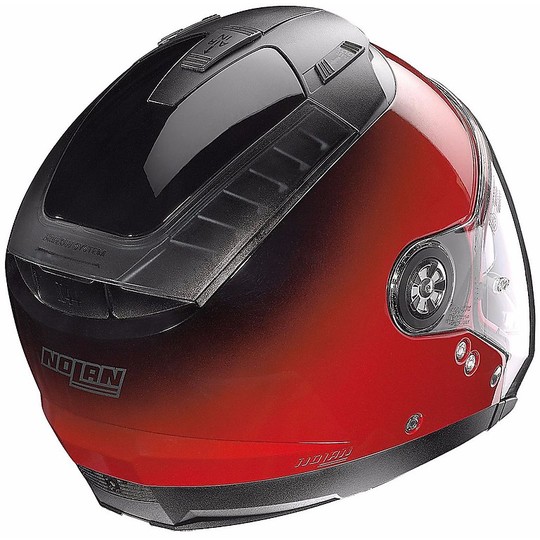 Crossover Helm Moto Modular Nolan N44 N-Com Alter Fade 043 Kirsche