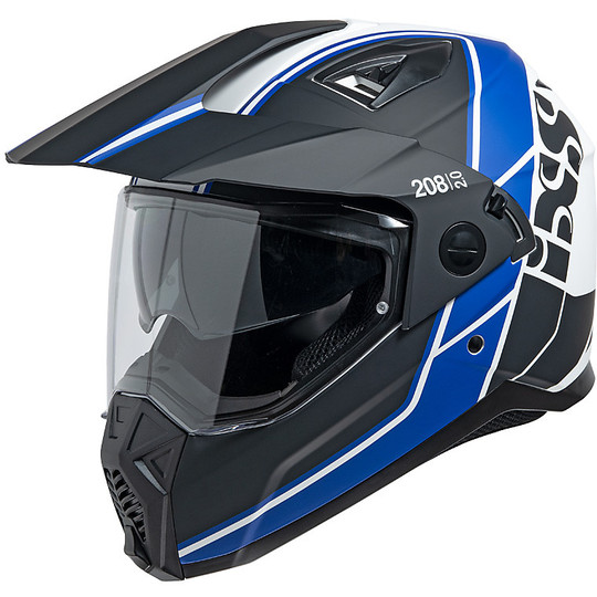 CrossOver Ixs 208 2.0 Integral Motorcycle Helmet Matte Black Blue