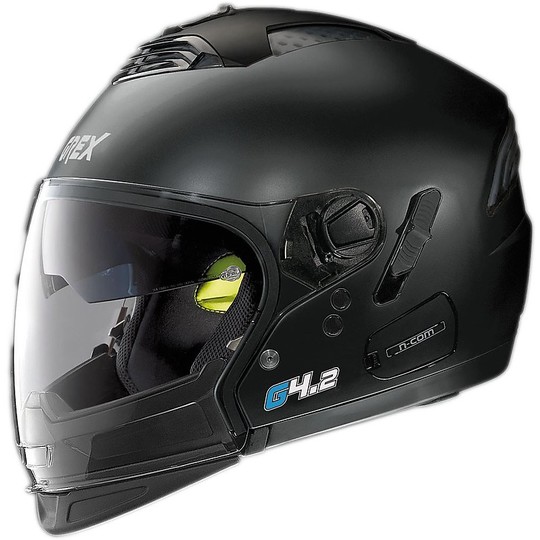 Crossover Modular Motorrad Helm Grex G4.2 PRO Kinetic N-Com Flat Black