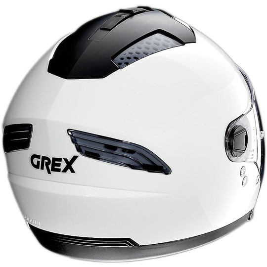 Crossover Modular Motorrad Helm Grex G4.2 PRO Kinetic N-Com Metall Weiß