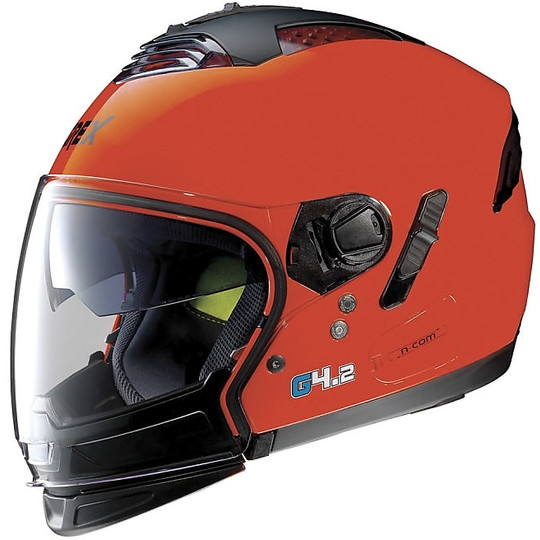 Crossover Modular Motorrad Helm Grex G4.2 Pro Kinetic N-Com Racing Red