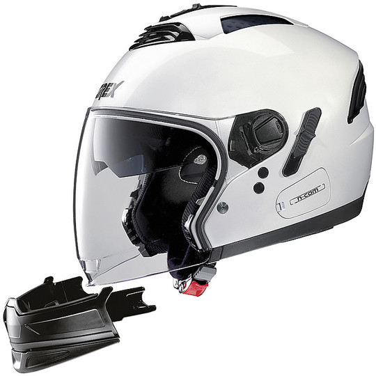 Crossover Moto Helmet Approved P / J Grex G4.2 PRO Kinetic N-com 024 Glossy White