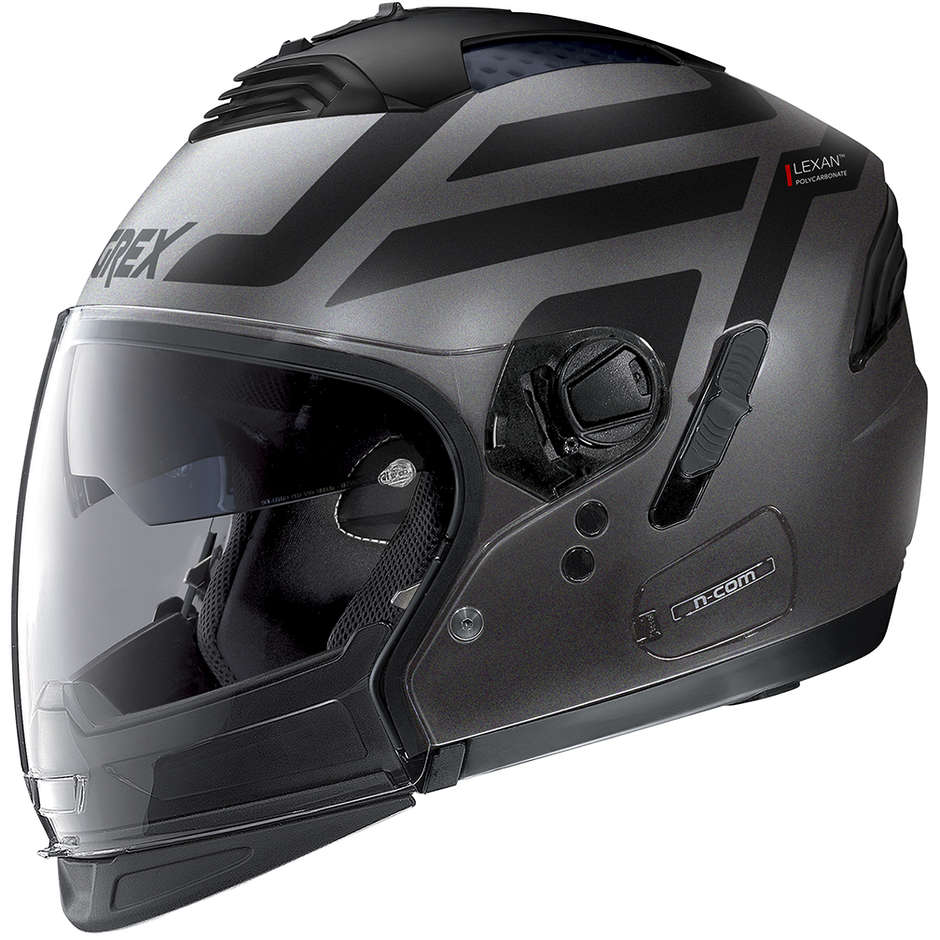 CrossOver Motorcycle Helmet Approved P / J Grex G4.2 Pro CROSSLAND N-Com 035 Lava Gray Matt