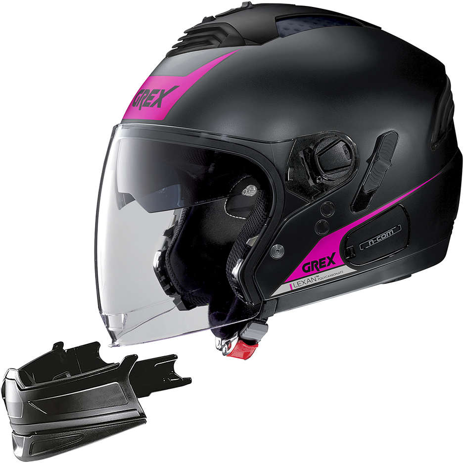 CrossOver Motorcycle Helmet Approved P / J Grex G4.2 Pro VIVID N-Com 034 Matt Pink