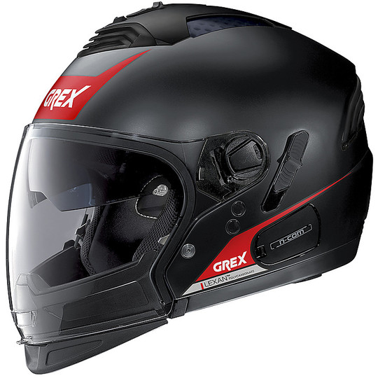 CrossOver Motorcycle Helmet Grex G4.2 Pro VIVID 032 Black Matt Red