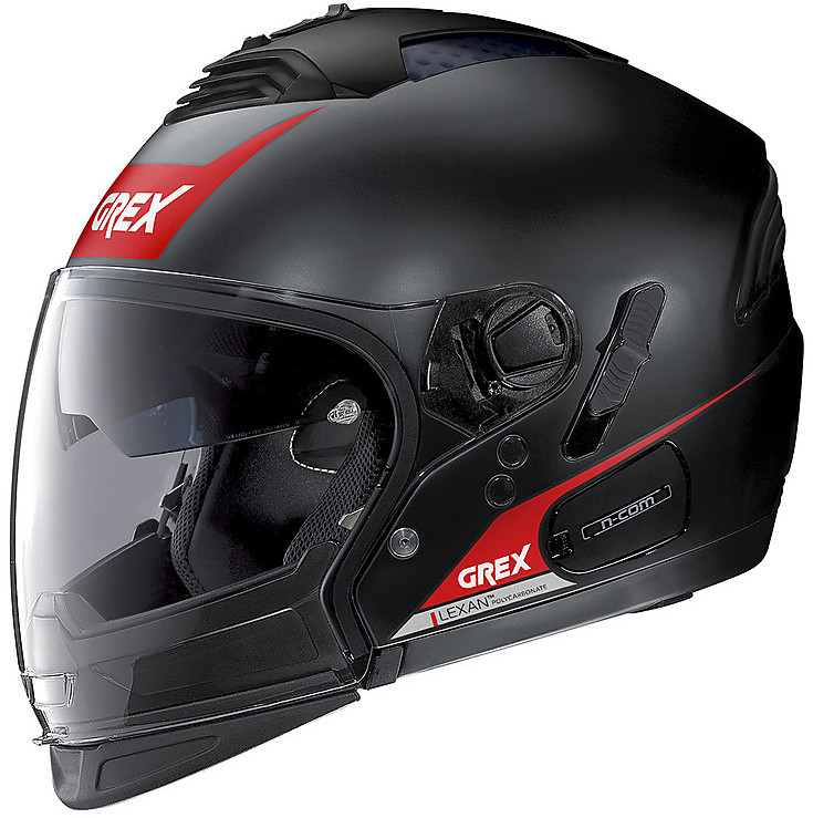 CrossOver Motorcycle Helmet Grex G4.2 Pro VIVID 032 Black Matt Red For