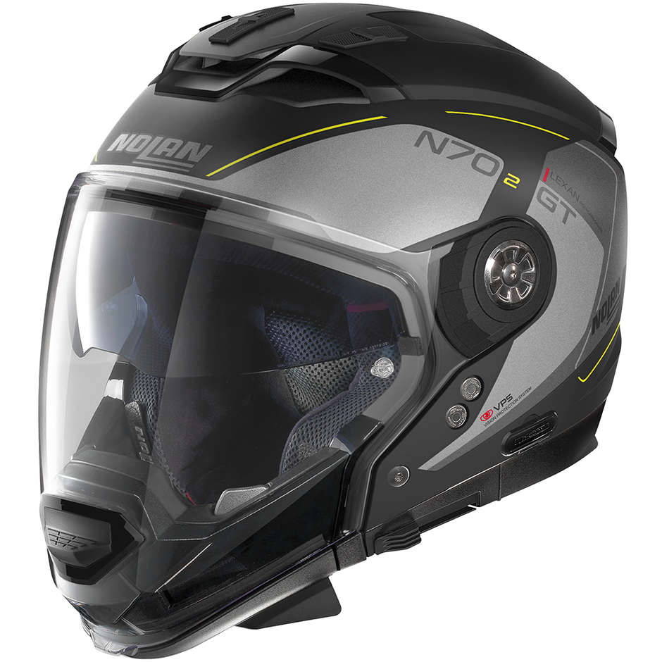 Crossover Motorcycle Helmet Nolan N70.2 GT LAKOTA N-Com 036 Matt Black Yellow