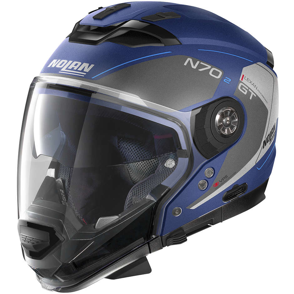 Crossover Motorcycle Helmet Nolan N70.2 GT LAKOTA N-Com 040 Imperator Matt Blue