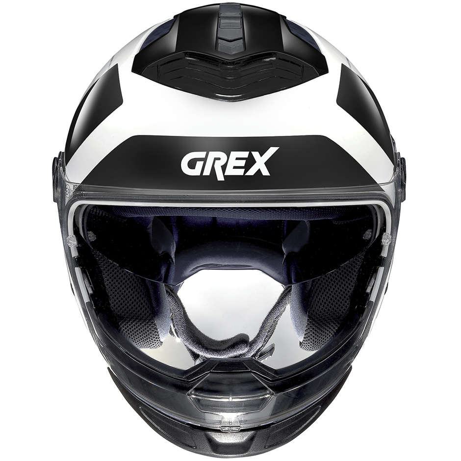 CrossOver Motorradhelm Zugelassen P / J Grex G4.2 PRO SWING N-Com 039 Metall Weiß