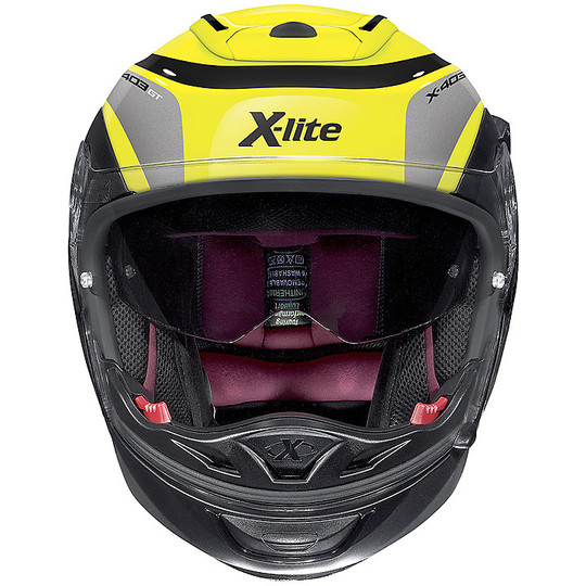 Crossover P / J casque de moto en X-Lite X-403 GT Meridian N-com 010 fibre jaune Led