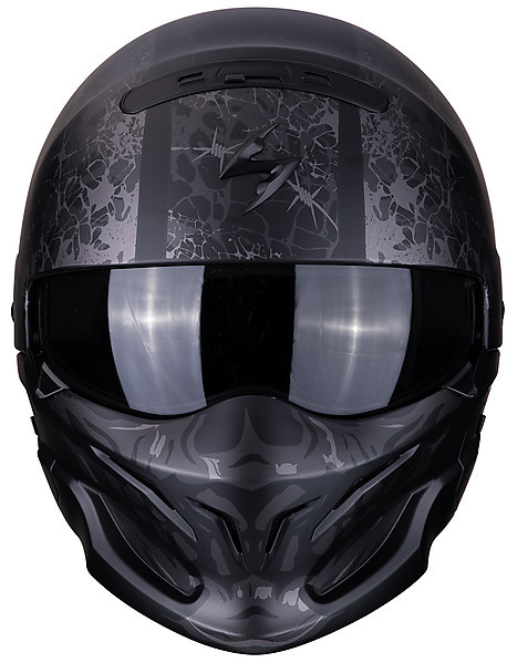 CrossOver Scorpion EXO-COMBAT STEALTH Motorcycle Helmet Black Silver For  Sale Online 