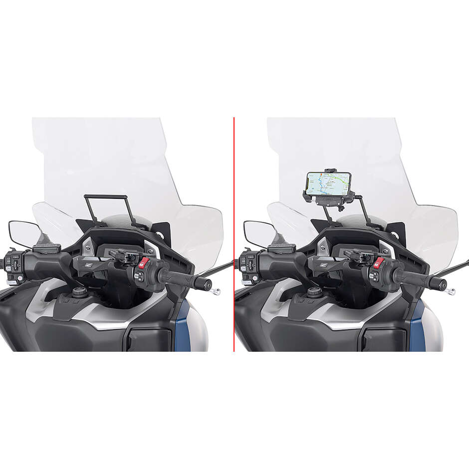 Crosspiece to be mounted behind the windshield to install S902A, S920M, S920L, S95KIT and Givi FB1186 GPS-smartphone holder For HONDA Forza 750 (21 > 24)