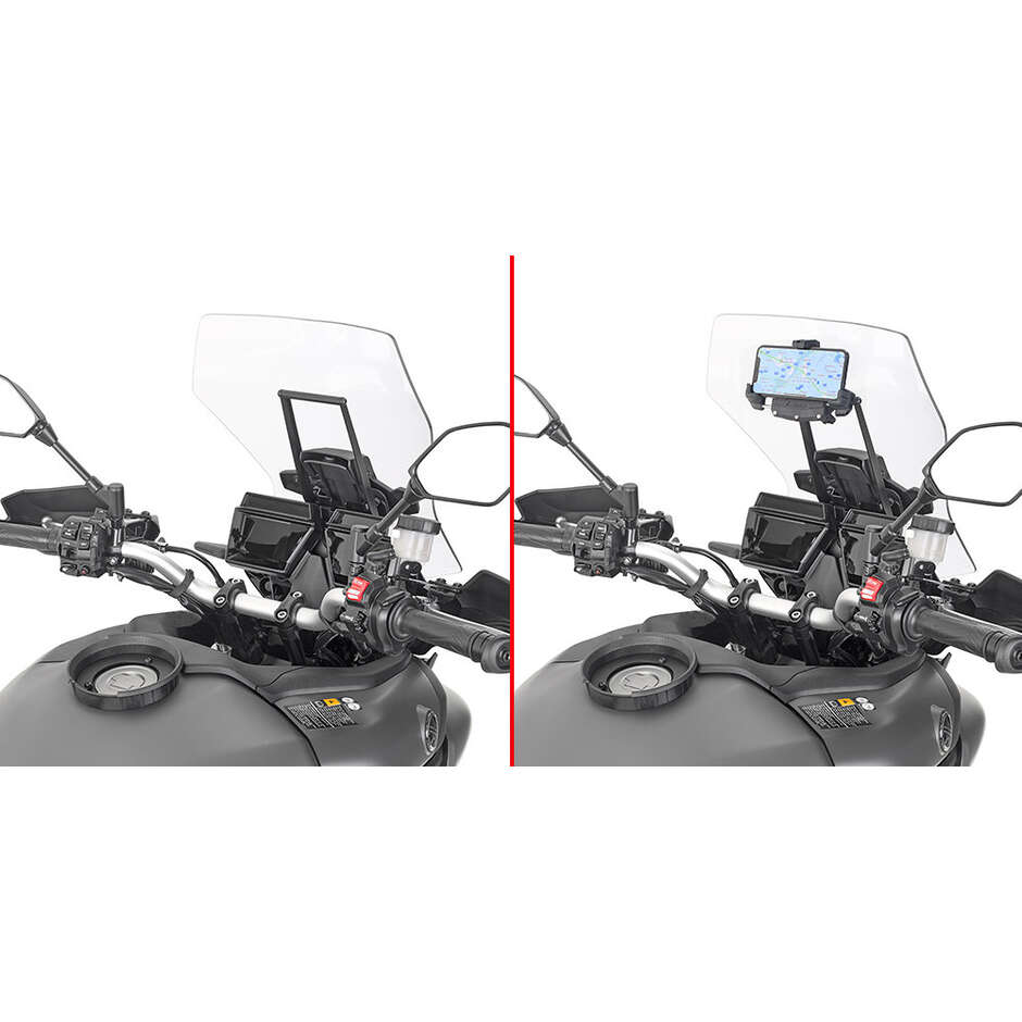 Crosspiece to be mounted behind the windshield to install S902A, S920M, S920L, S95KIT and GPS-smartphone holder Givi FB2159 For YAMAHA Tracer 9 / Tracer 9 GT (21 > 24)