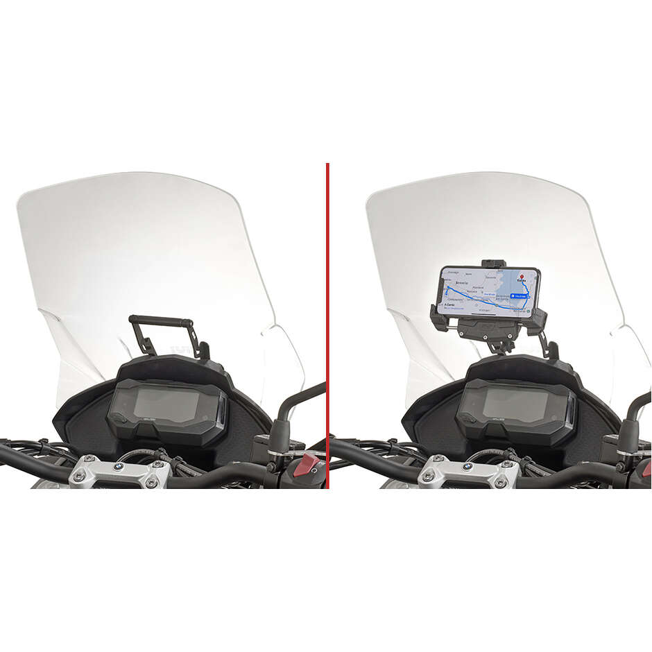 Crosspiece to be mounted behind the windshield to install the S902A, S920M, S920L, S95KIT and Givi FB5126 GPS-smartphone holder For BMW G 310 GS (17 > 26)