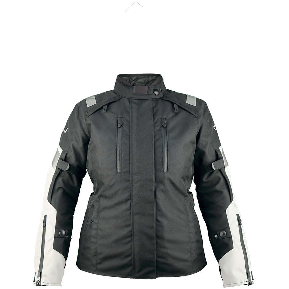 CROSSWAY LADY Black Gray Fabric Motorcycle Jacket