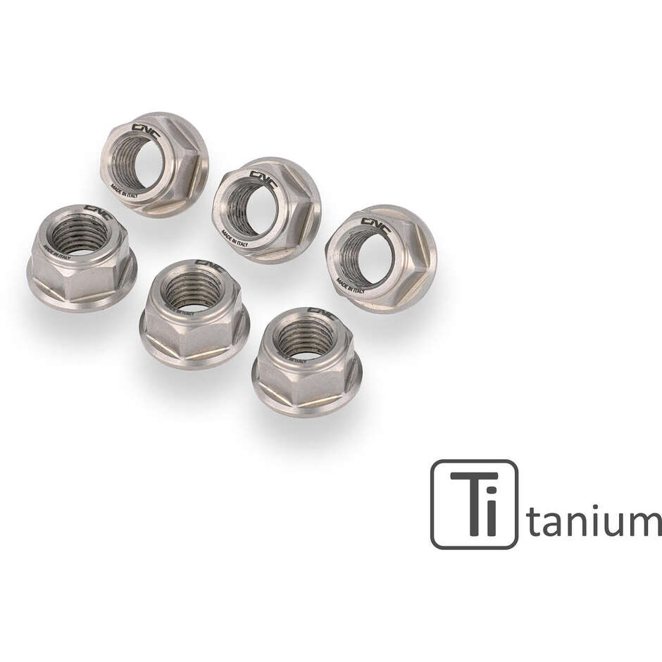 Crown Nuts DA388 Ducati M8x1.25 - Titanium CNC Racing Titanium